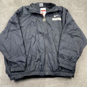 Nike WNBA Windbreaker Jacket Womens Large Black Full Zip HF6484-010 Sporty Mesh